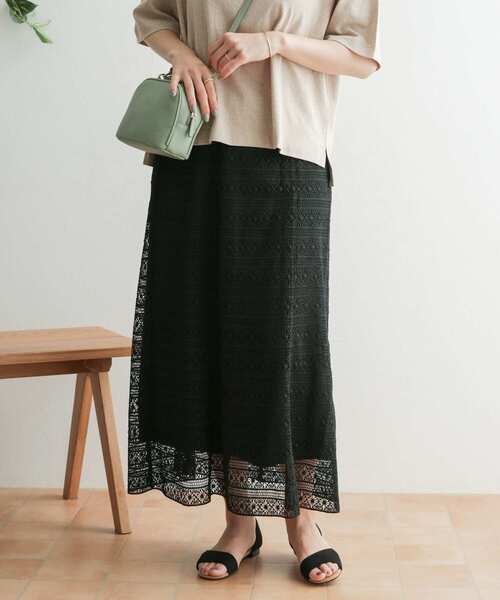 URBAN RESEARCH DOORS（アーバンリサーチドアーズ）の「レースフレアスカート（スカート・レディース・ブラック/グレー系その他・ONE）」の14枚目の写真