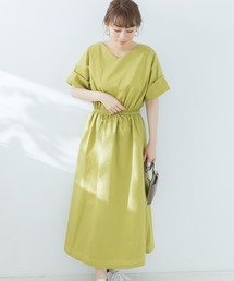 URBAN RESEARCH Sonny Label | 【WEB限定】Vネックハーフスリーブワンピース(ワンピース)