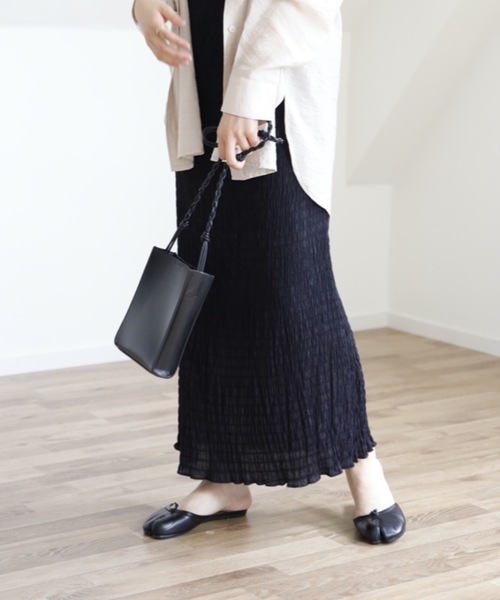 UNFIELD（アンフィールド）の「【UNFIELD シャーリングマキシスカート】（スカート・レディース・ブラック/パープル/アイボリー・FREE）」の9枚目の写真