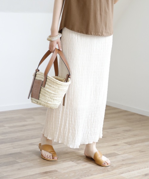 UNFIELD（アンフィールド）の「【UNFIELD シャーリングマキシスカート】（スカート・レディース・ブラック/パープル/アイボリー・FREE）」の4枚目の写真