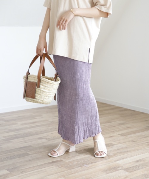 UNFIELD（アンフィールド）の「【UNFIELD シャーリングマキシスカート】（スカート・レディース・ブラック/パープル/アイボリー・FREE）」の14枚目の写真