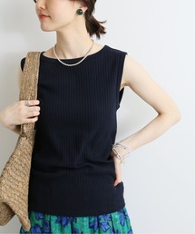 IENA | スーピマ針抜きリブノースリーブ◆(Tシャツ/カットソー)