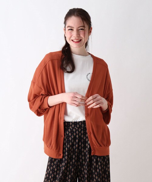 Cutie Blonde（キューティーブロンド）の「◆【S-L】ひんやりカーディガン（カーディガン/ボレロ・レディース・オフホワイト/ブラック/ベージュ/ダークオレンジ・01/02/03）」の4枚目の写真