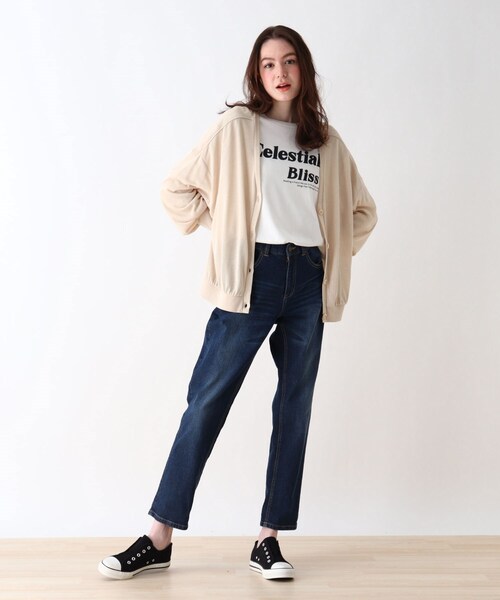 Cutie Blonde（キューティーブロンド）の「◆【S-L】ひんやりカーディガン（カーディガン/ボレロ・レディース・オフホワイト/ブラック/ベージュ/ダークオレンジ・01/02/03）」の5枚目の写真