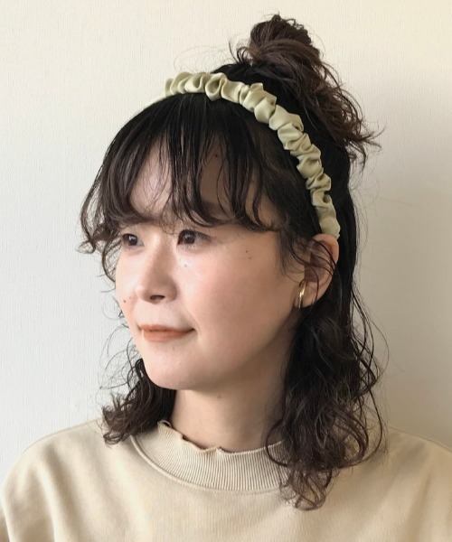 kaorinomori（カオリノモリ）の「【ｶｵﾘﾉﾓﾘ】ﾍﾞｲｸﾞｶﾁｭｰｼｬ（カチューシャ・レディース・ライトグリーン/オレンジ系その他・FREE）」の2枚目の写真