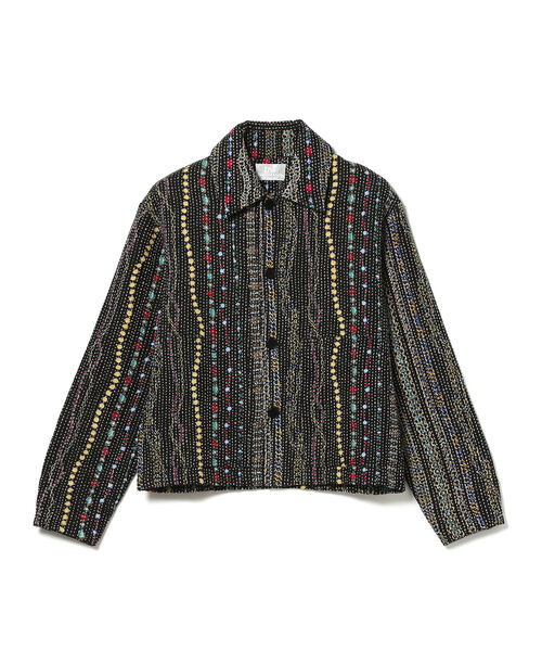 mii(ミー)の「mii × International Gallery BEAMS / 別注 カンタステッチ ショートトラックジャケット(ブルゾン・メンズ・ブラック/ブラック系その他4・SMALL/LARGE/MEDIUM)」の9枚目の写真