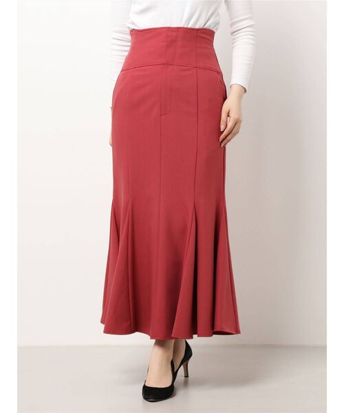 MERCURYDUO（マーキュリーデュオ）の「ストレッチツイルマーメイドフレアスカート（スカート・レディース・ベージュ/レッド/ミント・SMALL/MEDIUM）」の3枚目の写真