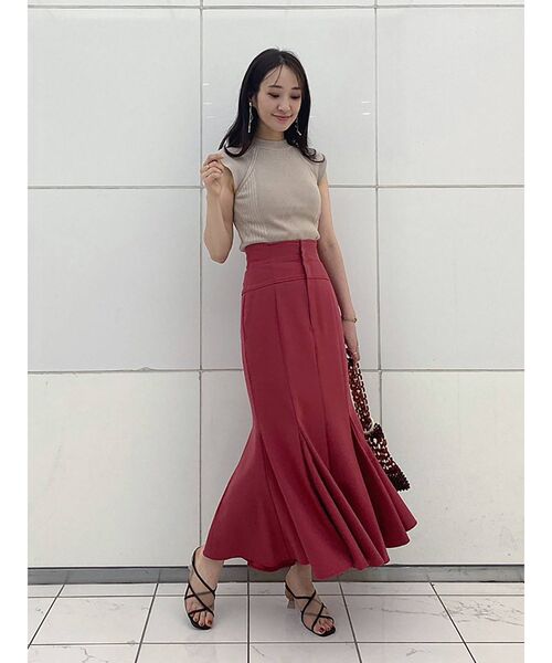 MERCURYDUO（マーキュリーデュオ）の「ストレッチツイルマーメイドフレアスカート（スカート・レディース・ベージュ/レッド/ミント・SMALL/MEDIUM）」の18枚目の写真