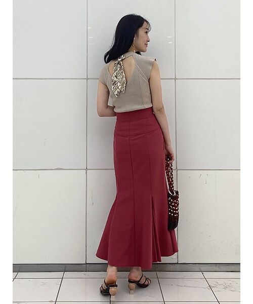 MERCURYDUO（マーキュリーデュオ）の「ストレッチツイルマーメイドフレアスカート（スカート・レディース・ベージュ/レッド/ミント・SMALL/MEDIUM）」の17枚目の写真
