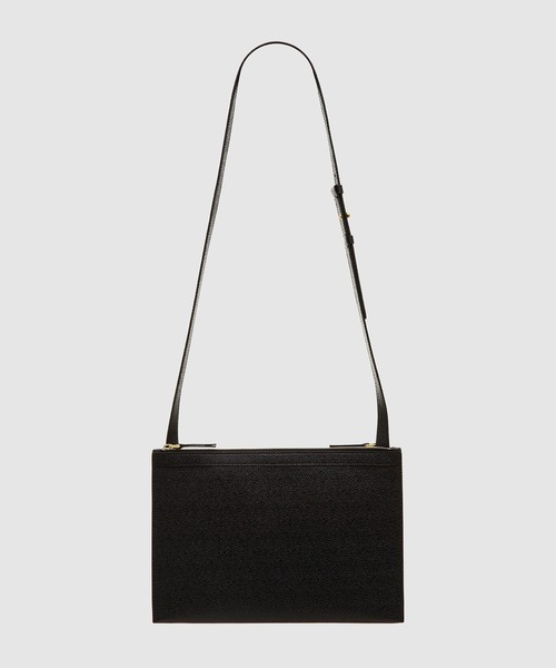 THOM BROWNE（トムブラウン）の「DOUBLE ZIP DOCUMENT HOLDER CROSSBODY IN PEBBLE