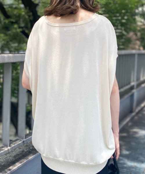 RIVE DROITE（リヴドロワ）の「何度でも選びたくなる　コットンアセテートワイドニット（ニット/セーター・レディース・ベージュ/ネイビー/ブルー/ベージュ系その他・FREE）」の2枚目の写真