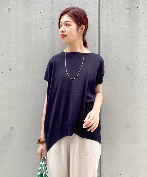 RIVE DROITE（リヴドロワ）の「何度でも選びたくなる　コットンアセテートワイドニット（ニット/セーター・レディース・ベージュ/ネイビー/ブルー/ベージュ系その他・FREE）」の17枚目の写真