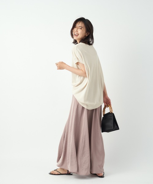 RIVE DROITE（リヴドロワ）の「何度でも選びたくなる　コットンアセテートワイドニット（ニット/セーター・レディース・ベージュ/ネイビー/ブルー/ベージュ系その他・FREE）」の15枚目の写真