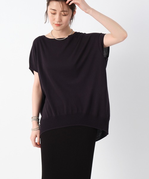 RIVE DROITE（リヴドロワ）の「何度でも選びたくなる　コットンアセテートワイドニット（ニット/セーター・レディース・ベージュ/ネイビー/ブルー/ベージュ系その他・FREE）」の16枚目の写真