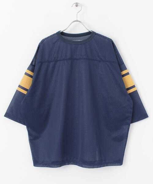 VOTE MAKE NEW CLOTHES（ボートメイクニュークローズ）の「『別注』VOTE MAKE NEW CLOTHES×URiD　BIG MESH TEE（Tシャツ/カットソー・メンズ・ブラック/ネイビー/レッド・FREE）」の3枚目の写真