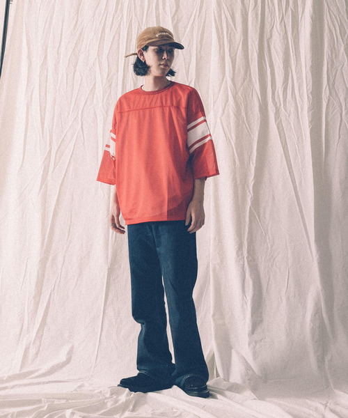 VOTE MAKE NEW CLOTHES（ボートメイクニュークローズ）の「『別注』VOTE MAKE NEW CLOTHES×URiD　BIG MESH TEE（Tシャツ/カットソー・メンズ・ブラック/ネイビー/レッド・FREE）」の5枚目の写真