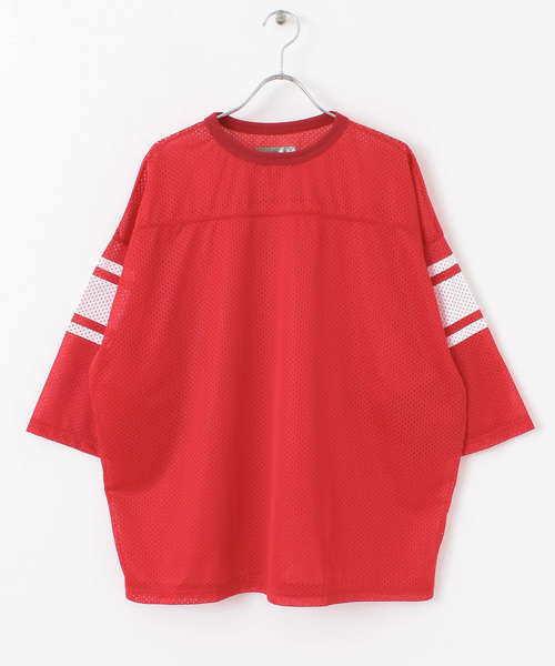 VOTE MAKE NEW CLOTHES（ボートメイクニュークローズ）の「『別注』VOTE MAKE NEW CLOTHES×URiD　BIG MESH TEE（Tシャツ/カットソー・メンズ・ブラック/ネイビー/レッド・FREE）」の10枚目の写真