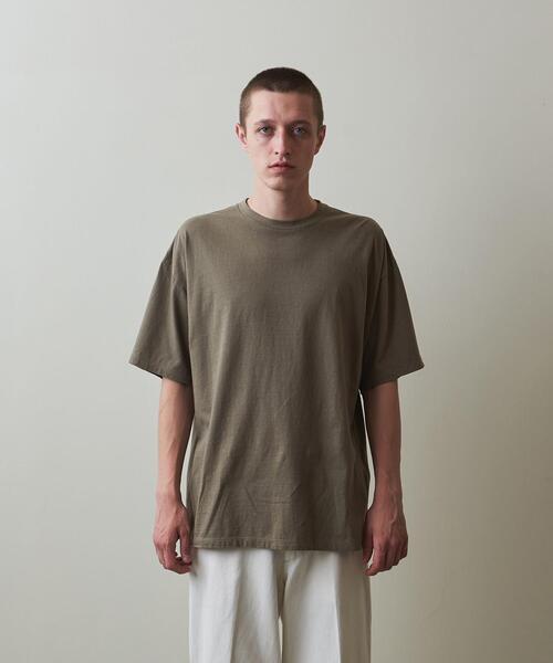 Steven Alan（スティーブンアラン）の「＜Steven Alan＞ SILK/NOIL SHORT SLEEVE TEE-LOOSE/Tシャツ（Tシャツ/カットソー・メンズ・ダークグレー/ベージュ/ホワイト・LARGE/MEDIUM/SMALL/X-LARGE）」の5枚目の写真