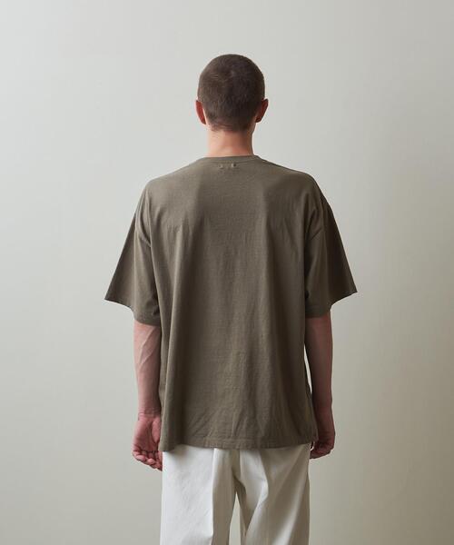 Steven Alan（スティーブンアラン）の「＜Steven Alan＞ SILK/NOIL SHORT SLEEVE TEE-LOOSE/Tシャツ（Tシャツ/カットソー・メンズ・ダークグレー/ベージュ/ホワイト・LARGE/MEDIUM/SMALL/X-LARGE）」の7枚目の写真