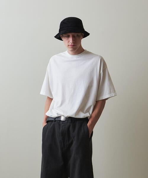 Steven Alan（スティーブンアラン）の「＜Steven Alan＞ SILK/NOIL SHORT SLEEVE TEE-LOOSE/Tシャツ（Tシャツ/カットソー・メンズ・ダークグレー/ベージュ/ホワイト・LARGE/MEDIUM/SMALL/X-LARGE）」の9枚目の写真