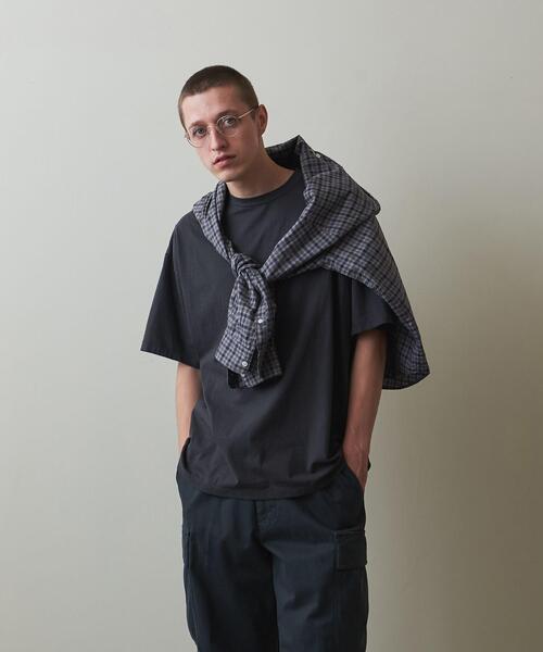 Steven Alan（スティーブンアラン）の「＜Steven Alan＞ SILK/NOIL SHORT SLEEVE TEE-LOOSE/Tシャツ（Tシャツ/カットソー・メンズ・ダークグレー/ベージュ/ホワイト・LARGE/MEDIUM/SMALL/X-LARGE）」の12枚目の写真