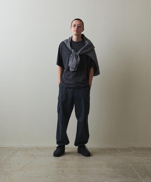 Steven Alan（スティーブンアラン）の「＜Steven Alan＞ SILK/NOIL SHORT SLEEVE TEE-LOOSE/Tシャツ（Tシャツ/カットソー・メンズ・ダークグレー/ベージュ/ホワイト・LARGE/MEDIUM/SMALL/X-LARGE）」の13枚目の写真