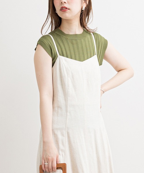 natural couture（ナチュラルクチュール）の「便利なシンプルワイドリブニット（ニット/セーター・レディース・アイボリー/ブラック/ブラウン/グリーン/ピンク・FREE）」の4枚目の写真