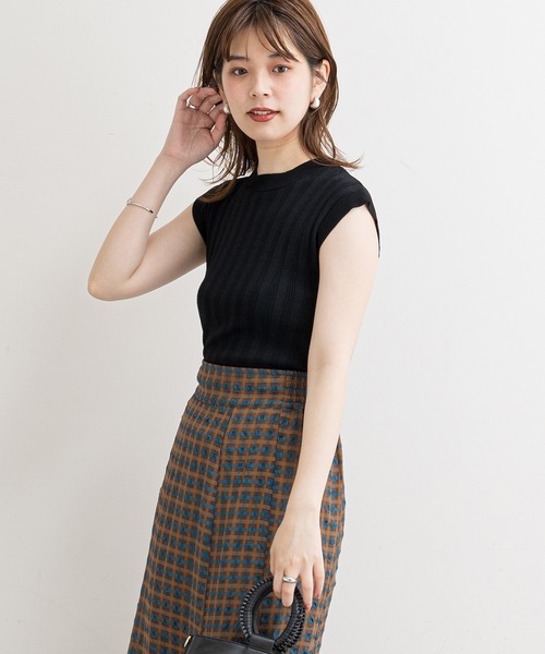 natural couture（ナチュラルクチュール）の「便利なシンプルワイドリブニット（ニット/セーター・レディース・アイボリー/ブラック/ブラウン/グリーン/ピンク・FREE）」の11枚目の写真