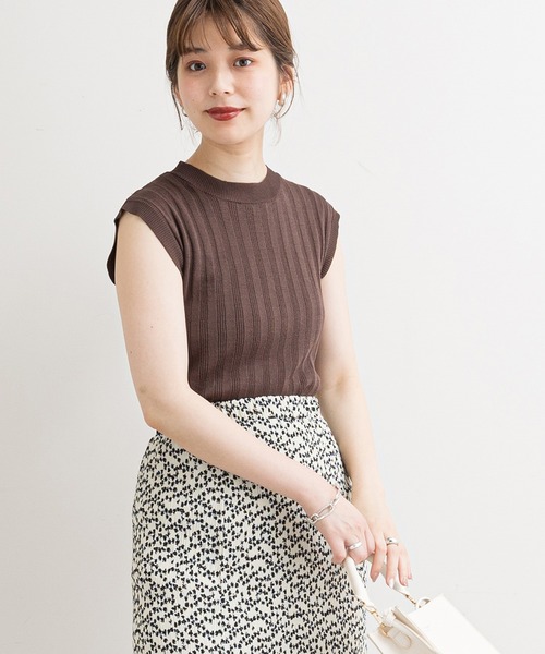 natural couture（ナチュラルクチュール）の「便利なシンプルワイドリブニット（ニット/セーター・レディース・アイボリー/ブラック/ブラウン/グリーン/ピンク・FREE）」の15枚目の写真
