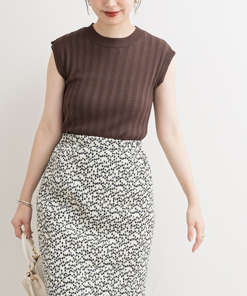 natural couture（ナチュラルクチュール）の「便利なシンプルワイドリブニット（ニット/セーター・レディース・アイボリー/ブラック/ブラウン/グリーン/ピンク・FREE）」の14枚目の写真