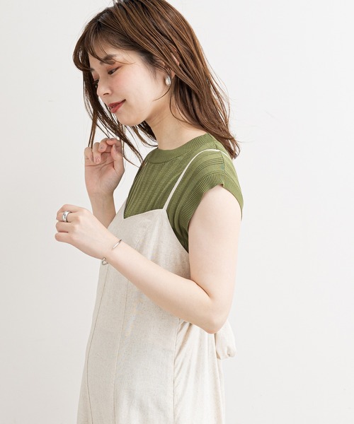 natural couture（ナチュラルクチュール）の「便利なシンプルワイドリブニット（ニット/セーター・レディース・アイボリー/ブラック/ブラウン/グリーン/ピンク・FREE）」の17枚目の写真