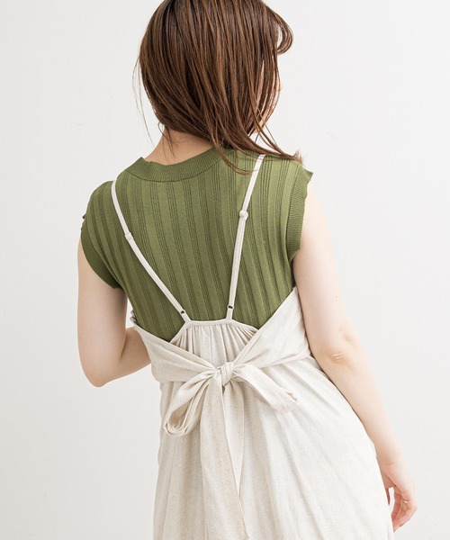natural couture（ナチュラルクチュール）の「便利なシンプルワイドリブニット（ニット/セーター・レディース・アイボリー/ブラック/ブラウン/グリーン/ピンク・FREE）」の18枚目の写真