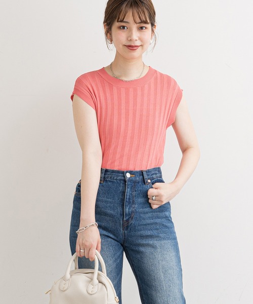 natural couture（ナチュラルクチュール）の「便利なシンプルワイドリブニット（ニット/セーター・レディース・アイボリー/ブラック/ブラウン/グリーン/ピンク・FREE）」の22枚目の写真