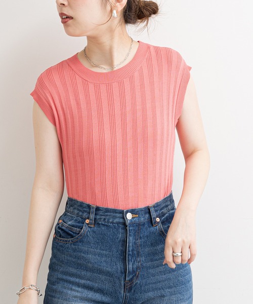 natural couture（ナチュラルクチュール）の「便利なシンプルワイドリブニット（ニット/セーター・レディース・アイボリー/ブラック/ブラウン/グリーン/ピンク・FREE）」の21枚目の写真
