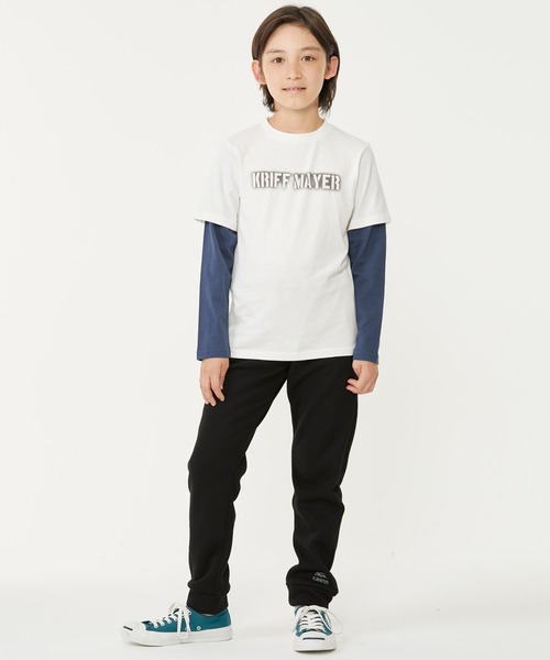 KRIFF MAYER Kid's Collection（クリフメイヤーキッズコレクション）の「裾切替裏シャギーパンツ（その他パンツ・キッズ・ブラック/レンガ/チャコール/ネイビー/グレー/カーキ・130/150/170/160/120/140）」の11枚目の写真