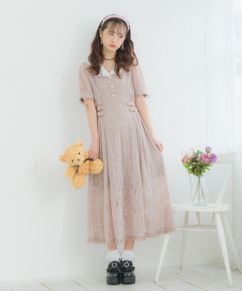 ROJITA（ロジータ）の「テーラードレースロングワンピース（ワンピース・レディース・ブラック/ピンクベージュ/ベージュ・FREE）」の10枚目の写真