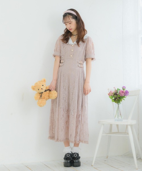 ROJITA（ロジータ）の「テーラードレースロングワンピース（ワンピース・レディース・ブラック/ピンクベージュ/ベージュ・FREE）」の11枚目の写真