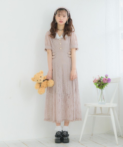 ROJITA（ロジータ）の「テーラードレースロングワンピース（ワンピース・レディース・ブラック/ピンクベージュ/ベージュ・FREE）」の12枚目の写真