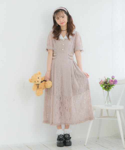 ROJITA（ロジータ）の「テーラードレースロングワンピース（ワンピース・レディース・ブラック/ピンクベージュ/ベージュ・FREE）」の14枚目の写真