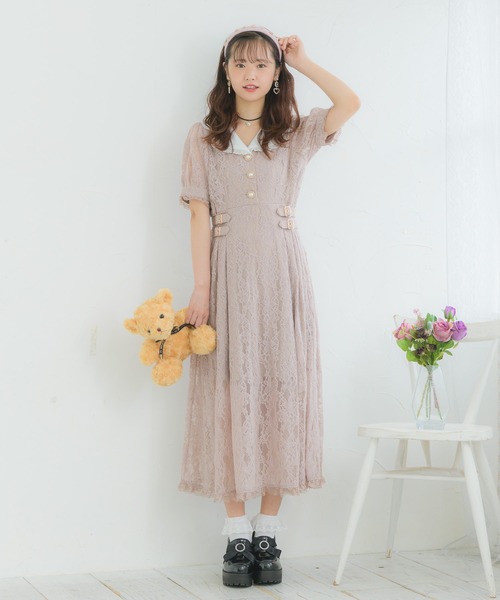 ROJITA（ロジータ）の「テーラードレースロングワンピース（ワンピース・レディース・ブラック/ピンクベージュ/ベージュ・FREE）」の15枚目の写真