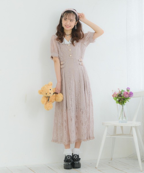 ROJITA（ロジータ）の「テーラードレースロングワンピース（ワンピース・レディース・ブラック/ピンクベージュ/ベージュ・FREE）」の16枚目の写真