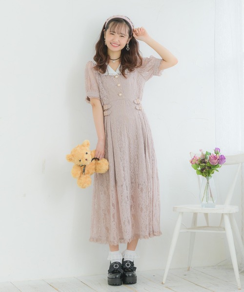 ROJITA（ロジータ）の「テーラードレースロングワンピース（ワンピース・レディース・ブラック/ピンクベージュ/ベージュ・FREE）」の17枚目の写真