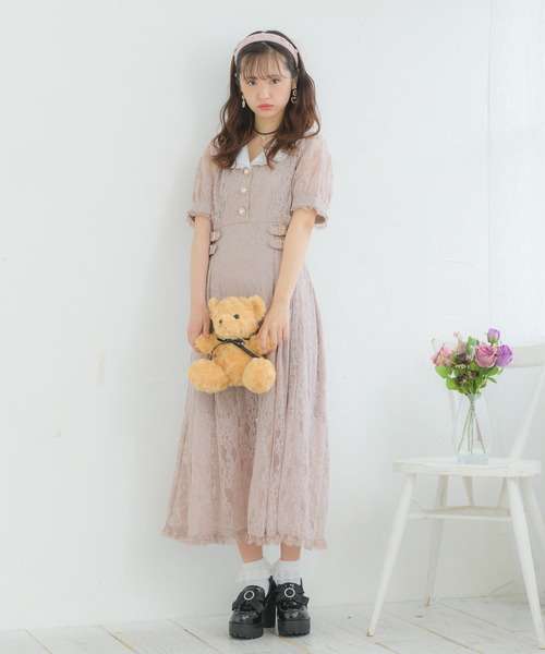 ROJITA（ロジータ）の「テーラードレースロングワンピース（ワンピース・レディース・ブラック/ピンクベージュ/ベージュ・FREE）」の18枚目の写真