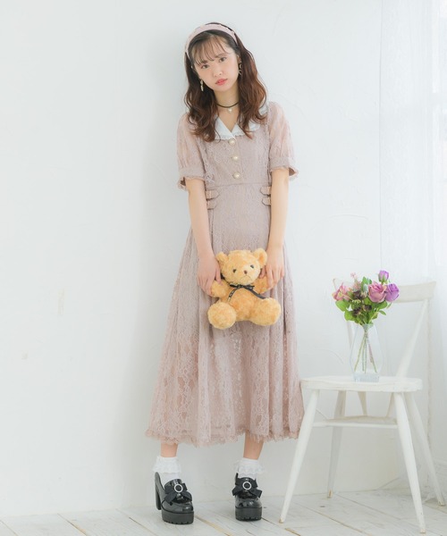 ROJITA（ロジータ）の「テーラードレースロングワンピース（ワンピース・レディース・ブラック/ピンクベージュ/ベージュ・FREE）」の19枚目の写真