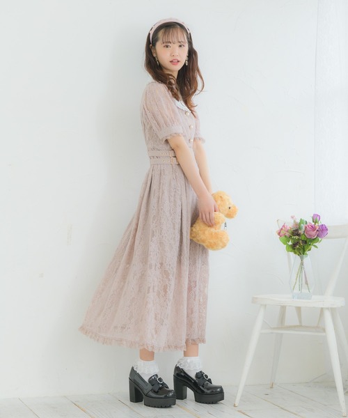 ROJITA（ロジータ）の「テーラードレースロングワンピース（ワンピース・レディース・ブラック/ピンクベージュ/ベージュ・FREE）」の20枚目の写真