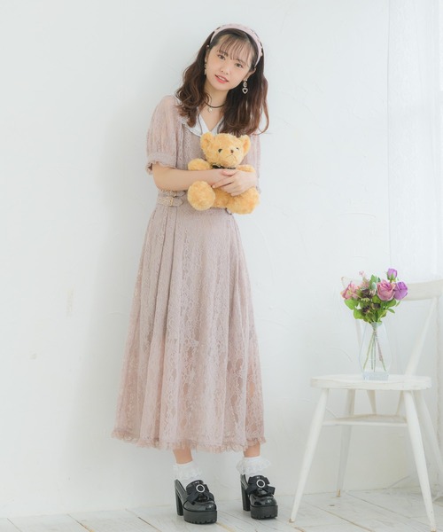 ROJITA（ロジータ）の「テーラードレースロングワンピース（ワンピース・レディース・ブラック/ピンクベージュ/ベージュ・FREE）」の21枚目の写真