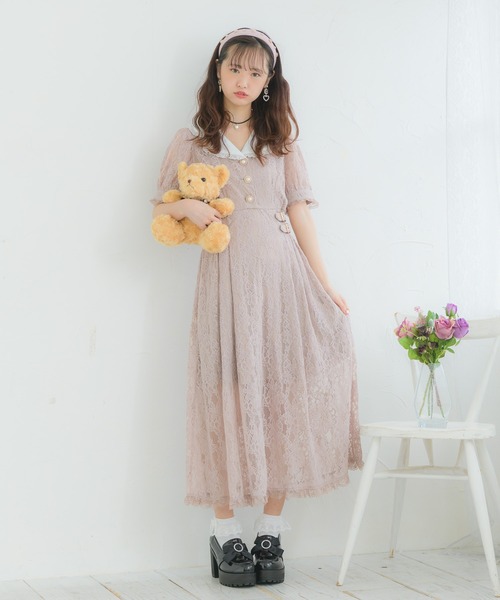 ROJITA（ロジータ）の「テーラードレースロングワンピース（ワンピース・レディース・ブラック/ピンクベージュ/ベージュ・FREE）」の22枚目の写真