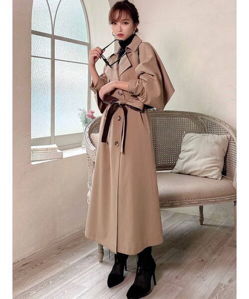RESEXXY（リゼクシー）の「ケープレイヤードトレンチコート（トレンチコート・レディース・ベージュ/ブラウン/アイボリー・FREE）」の5枚目の写真