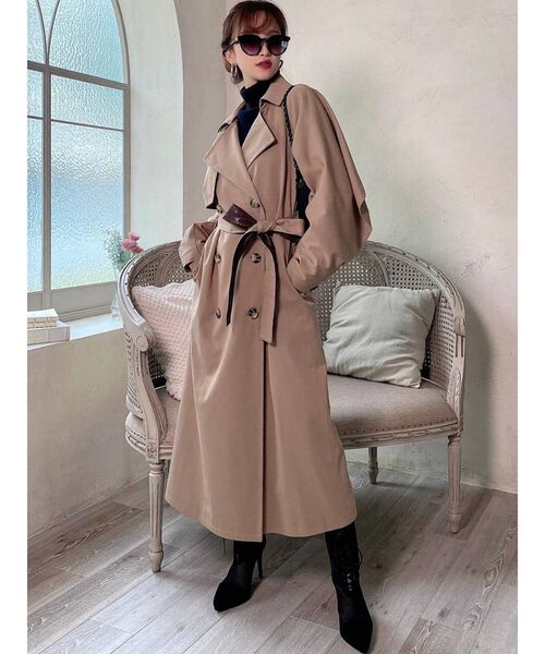 RESEXXY（リゼクシー）の「ケープレイヤードトレンチコート（トレンチコート・レディース・ベージュ/ブラウン/アイボリー・FREE）」の10枚目の写真