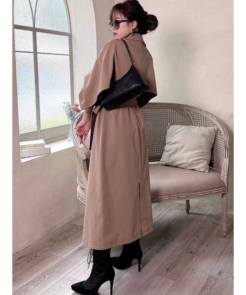 RESEXXY（リゼクシー）の「ケープレイヤードトレンチコート（トレンチコート・レディース・ベージュ/ブラウン/アイボリー・FREE）」の13枚目の写真